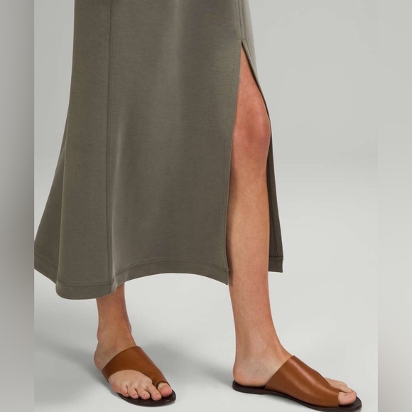Lululemon Ease of it All Long Tank Softstreme Midi Dress, Grey Sage, Size XS/S - Picture 2 of 10